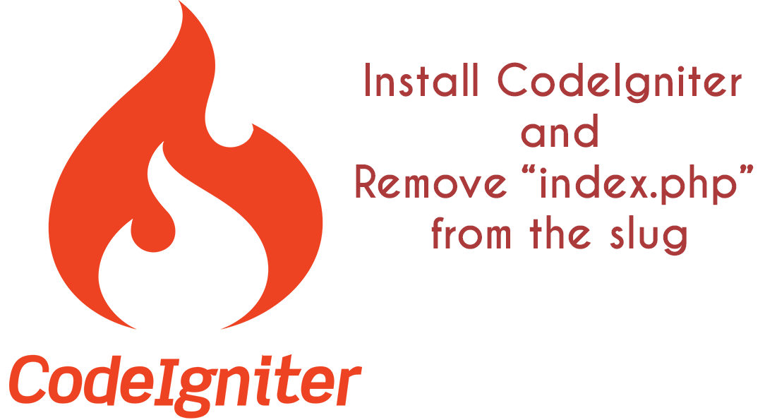 How to install CodeIgniter, and remove index.php from the slug